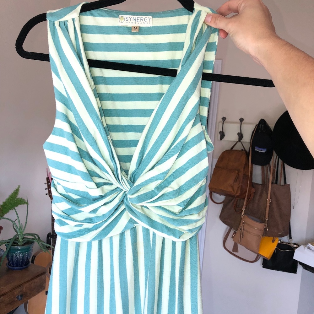 Organic Cotton Ruched Maxi Dress